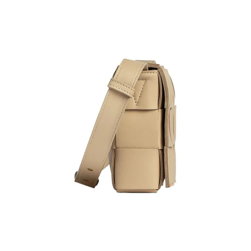 Bottega Veneta Cassette Crossbody Bag Intreccio Porridge-1