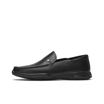 HARSON Dress Shoes Men Low Top Black/White