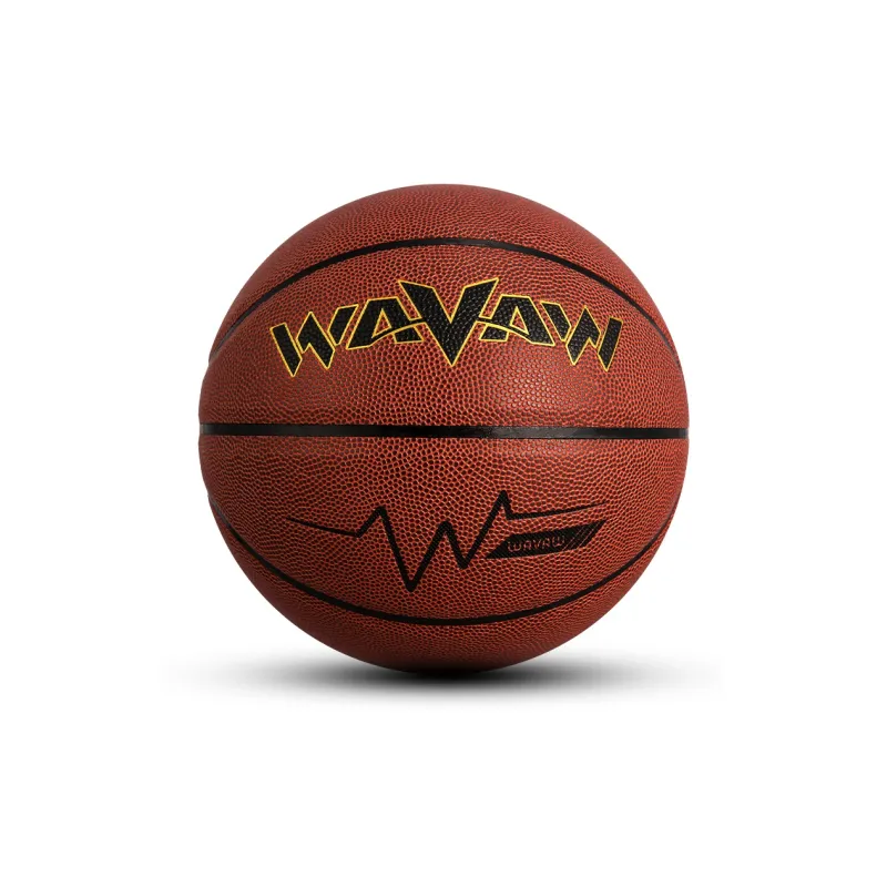 WAVAW PU Basketball Dark Brown Size 6/Size 7 Ball Training Unisex-0