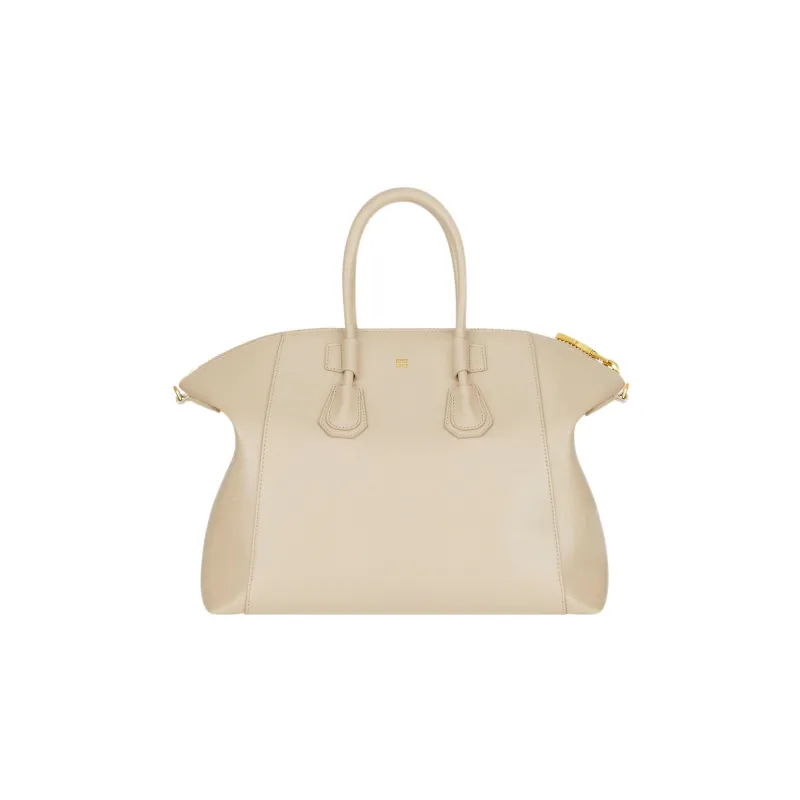 GIVENCHY Antigona Calfskin Handbag Shoulder Bag Crossbody Bag Small Size Women's Beige-3