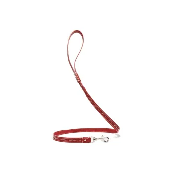 GOYARD Goyardine Canvas With Clamecy Cow Leather Dog's Teeth Leash With Carrying Strap Unisex Red