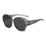 Transparent Gray Frame with Black Gray Lens