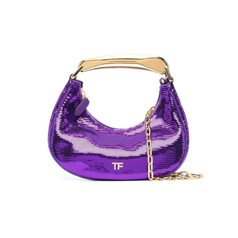 TOM FORD Cow Leather Shoulder Bag Crossbody Bag Handbag Mini Women's Orchid Purple-0