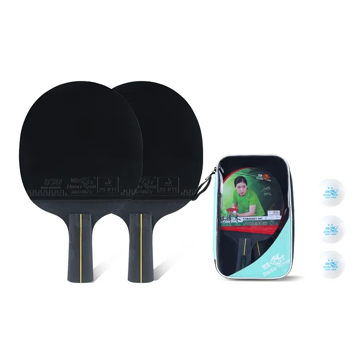 DOUBLEFISH Ping Pong Paddles Unisex All Wood Red-6