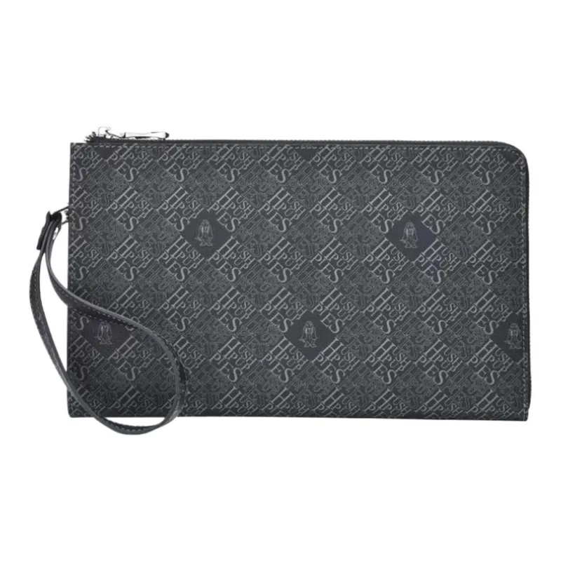 Hush Puppies Recycled Fabric Wallet Clutch Regular Men's Black-0