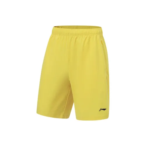 LINING Fitness Series Sports Shorts Men Berry Yellow