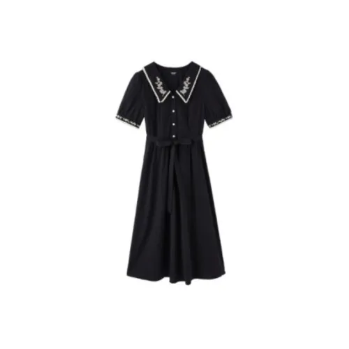 Inman Short-Sleeved Dresses Women's Black