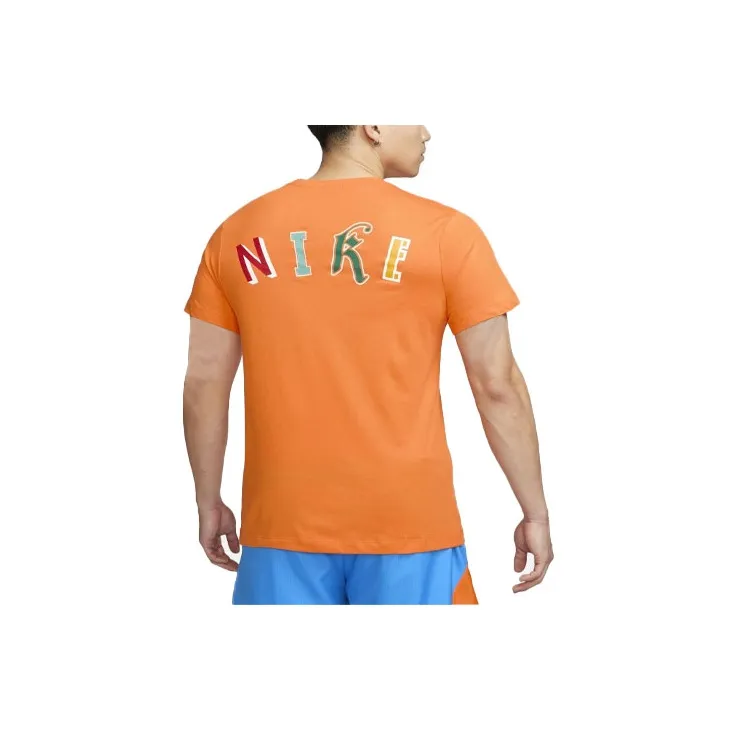 Nike T Shirts Men Orange-1