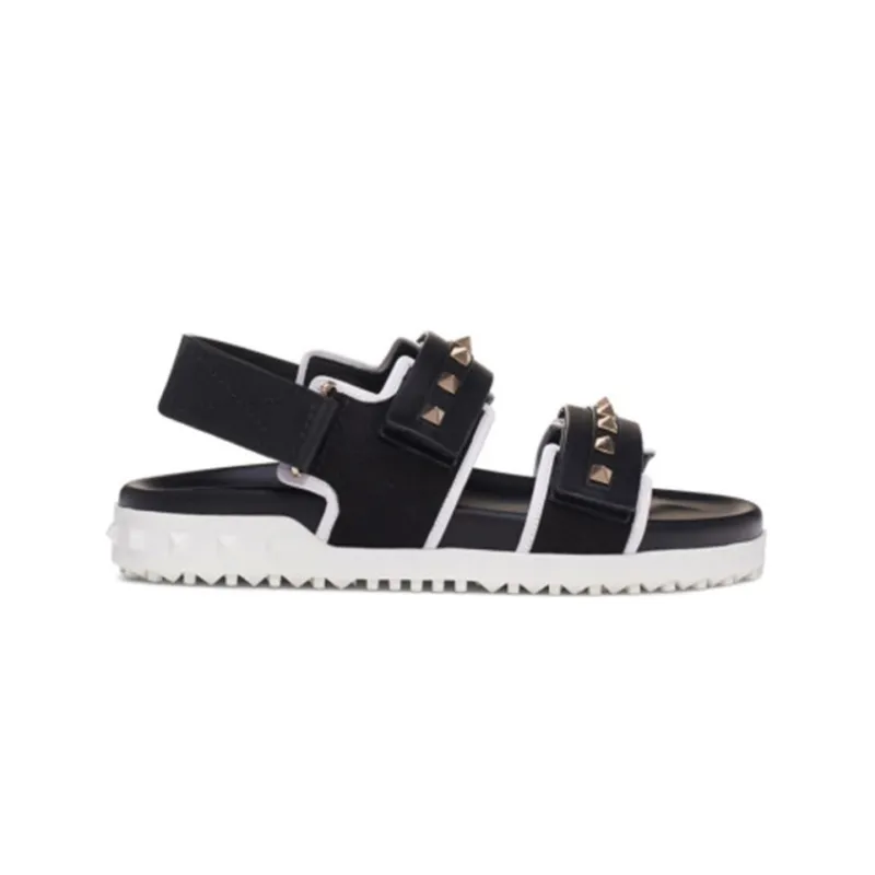 Valentino Open Beach Sandals Women's Black-1