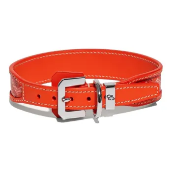 GOYARD Goyardine Canvas With Clamecy Cow Leather Dog's Teeth Collar Bag Accessory Unisex Orange