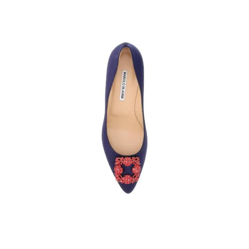 MANOLO BLAHNIK Slim Heel High Heels Women's Purple-3