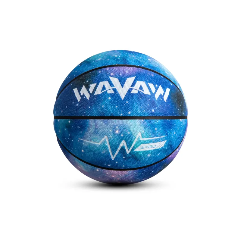 WAVAW Colorful Series Microfiber Leather Basketball Starry Blue Size 7 Training Unisex-0