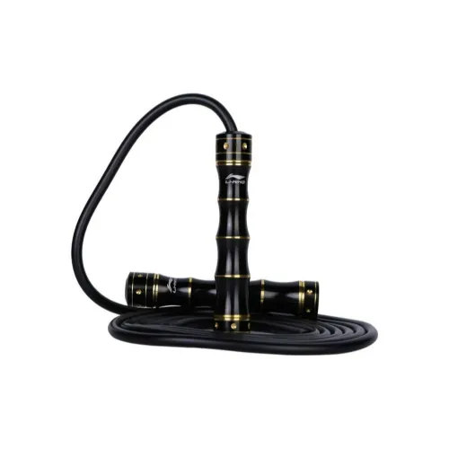 LiNing Fitness Training Non Countable Jump Ropes Adults PVC Rope, Zinc Alloy Controller Black Gold