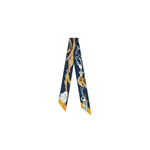 HERMES Silk Scarves Women's Blue