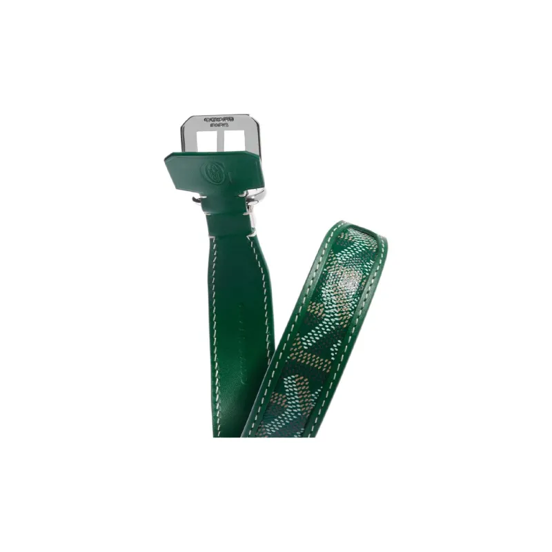 GOYARD Goyardine Canvas With Clamecy Cow Leather Dog's Teeth Collar Bag Accessory Unisex Green-1