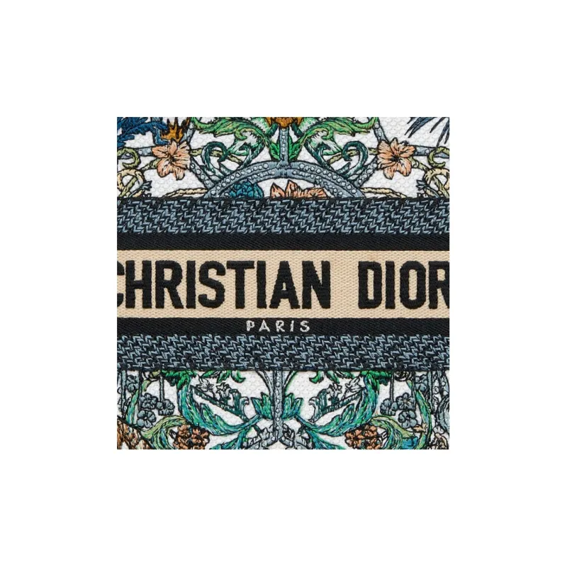 DIOR BookTote Canvas Bag, Tote Bag, Shopping Bag, Handbag Small Size Women's White/Multicolor-4