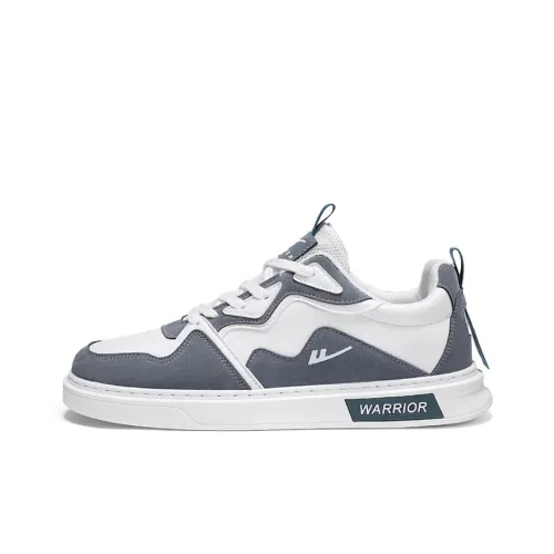Warrior Lightweight And Breathable Low Top Skateboard Shoes Men's White Blue
