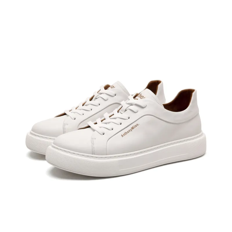 Anthony Miles Stylish Skateboarding Shoes Men's White-1