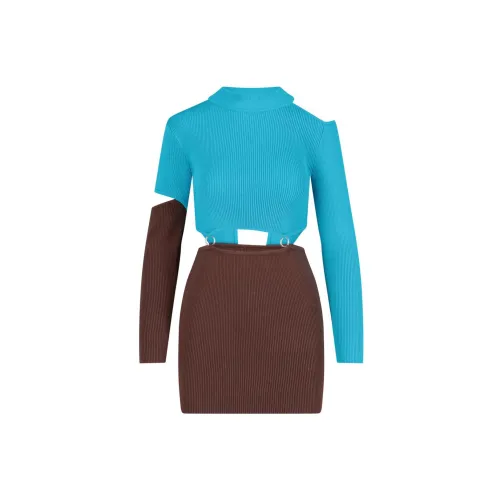 ANDERSSON BELL Long-Sleeved Dresses Women's Blue-Brown