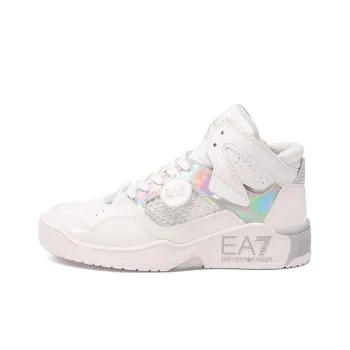 EMPORIO ARMANI EA7 Stylish Skateboarding Shoes Unisex White Red Black