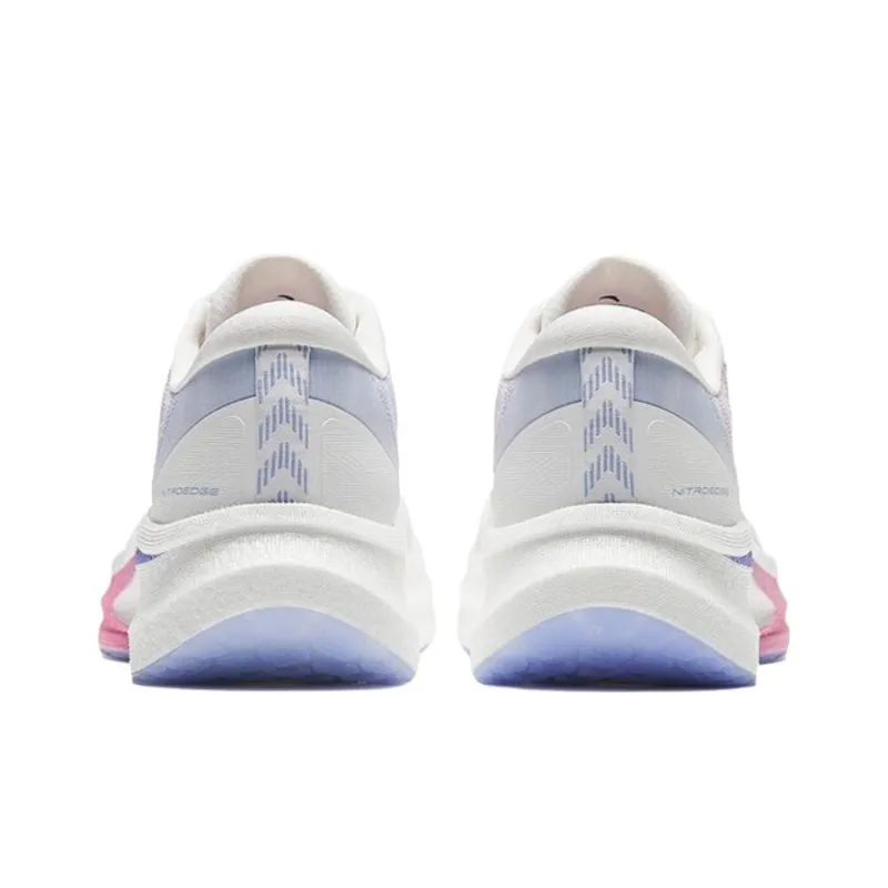 Anta Champion Series Anti Slip Wear Resistant Low Top Running Shoes Women's White Blue Pink-2