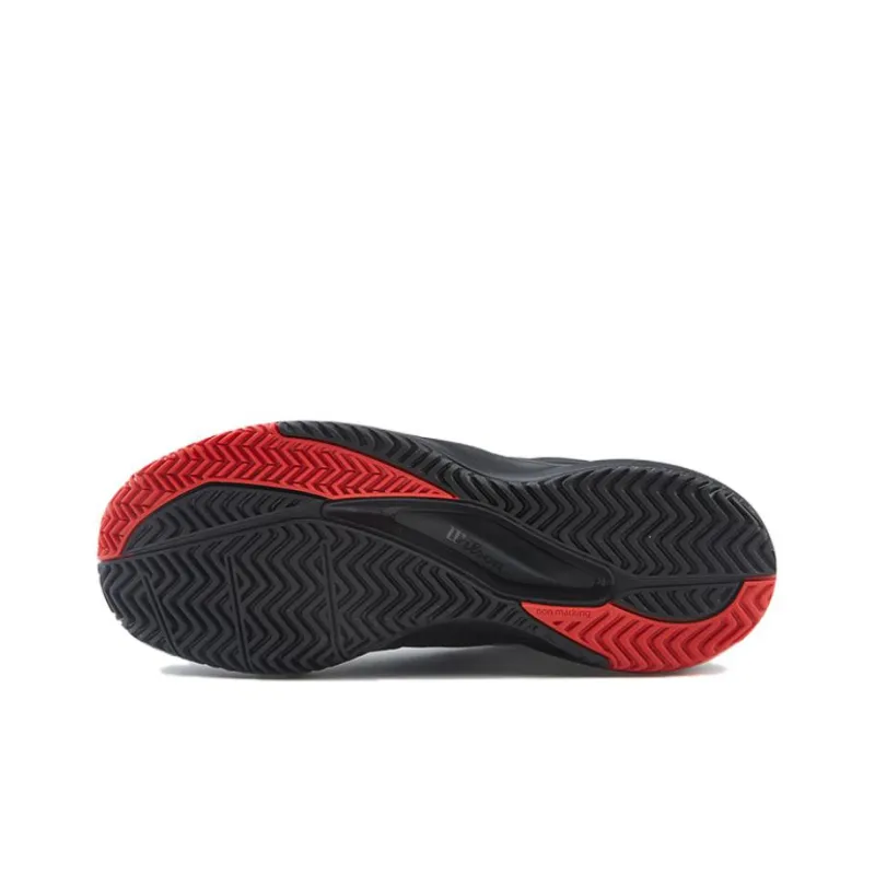 Wilson Rush Pro 3.5 Stable Collection Shock Absorbers Low Top Tennis Shoes Unisex Black Red-4