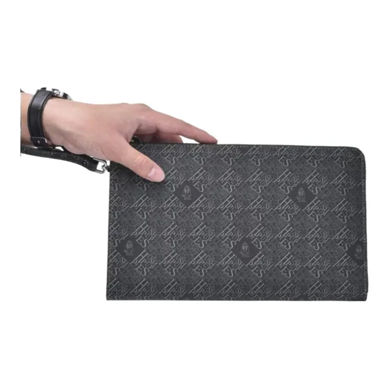 Hush Puppies Recycled Fabric Wallet Clutch Regular Men's Black-1
