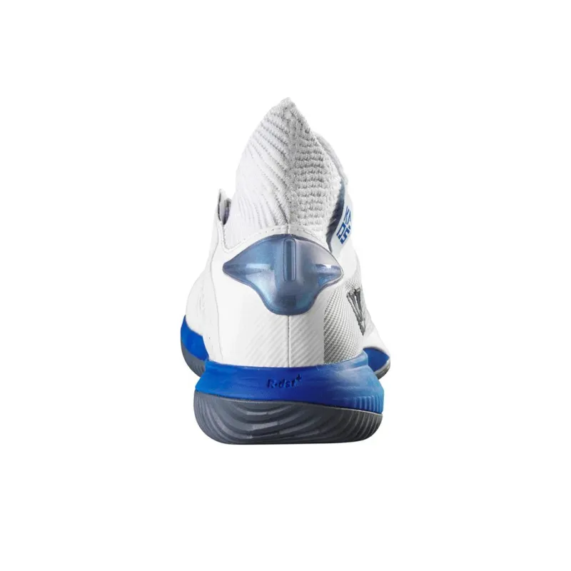 Wilson Kaos Rapide Anti Slip Wear Resistant Mid Top Tennis Shoes Men's White Blue-3