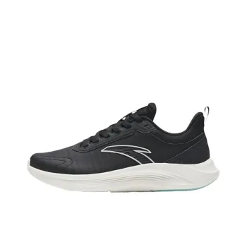 Anta Cushioning Wear Resistant Low Top Running Shoes Men's Black White