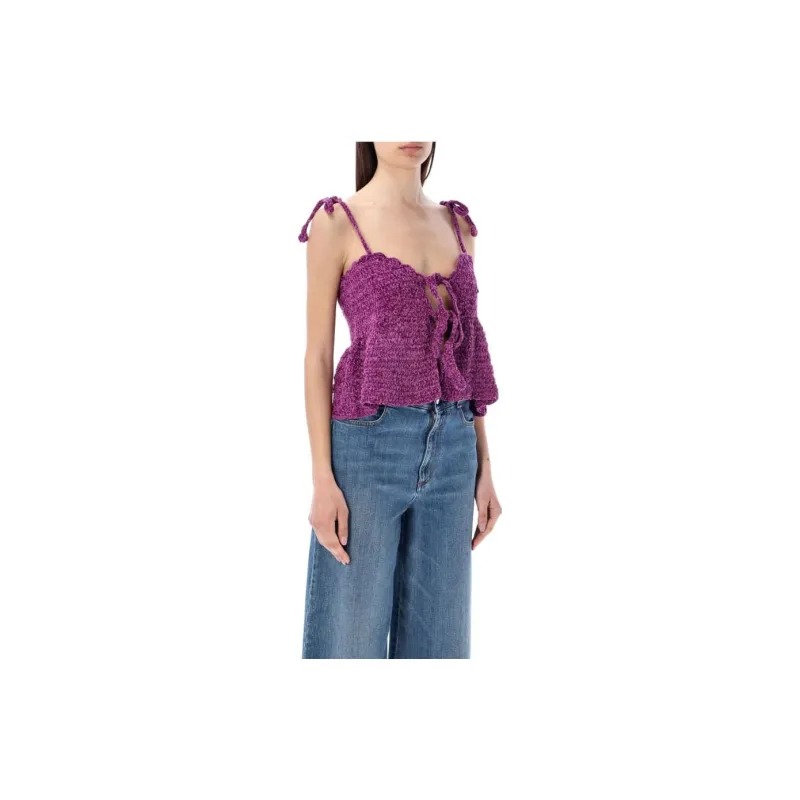 GANNI Tank Tops Women's Purple-1