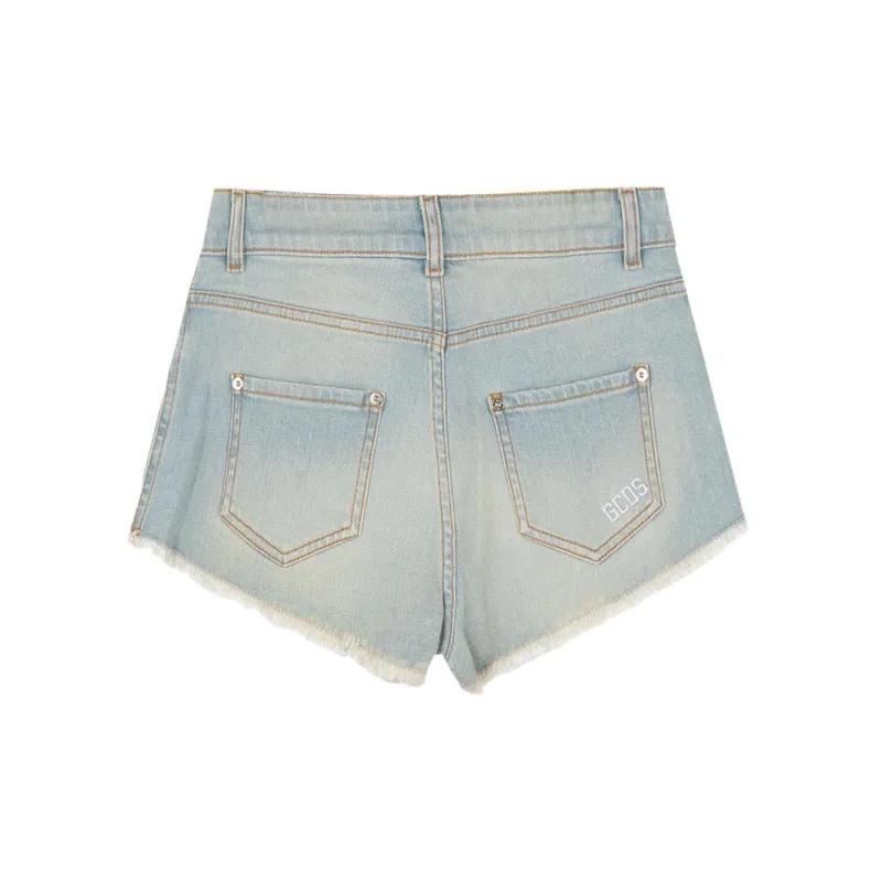 GCDS Denim Shorts Women's Light Blue-1