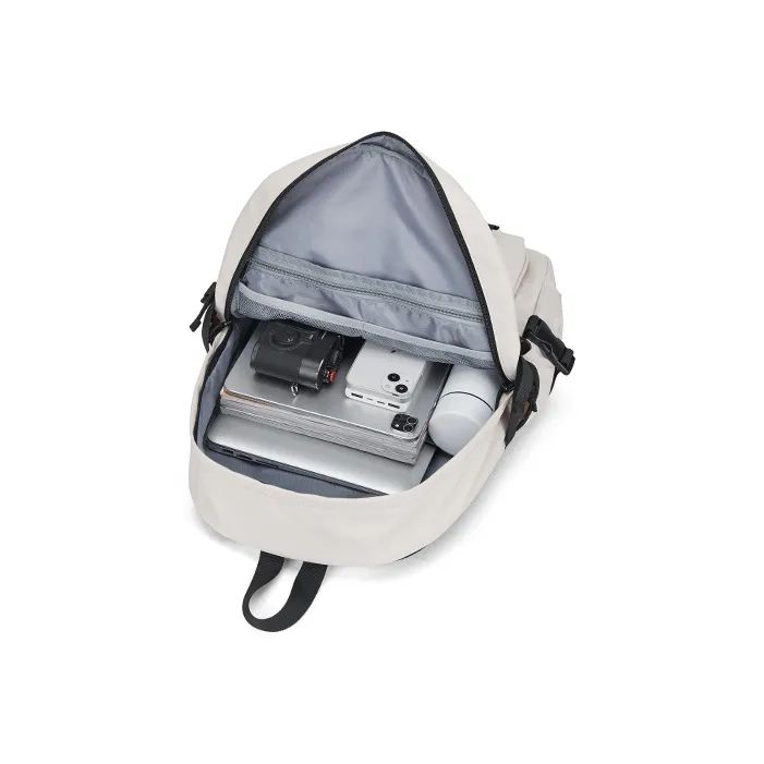 KEYSTREET Fabric Travel Bags Backpack Regular Unisex Ecru/Black/Light Green/Blue-2