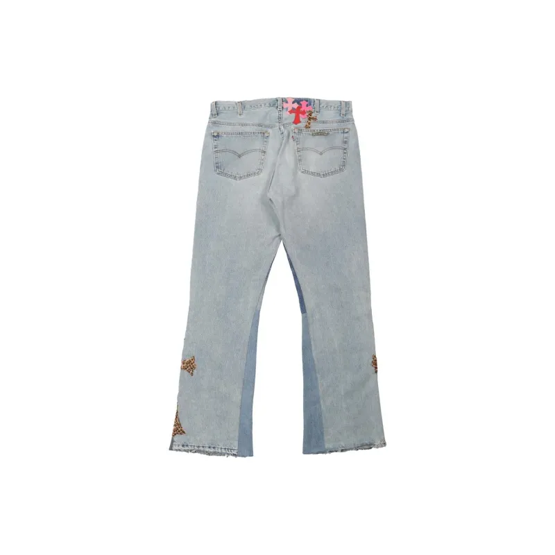 Chrome Hearts Jeans Men Blue-1