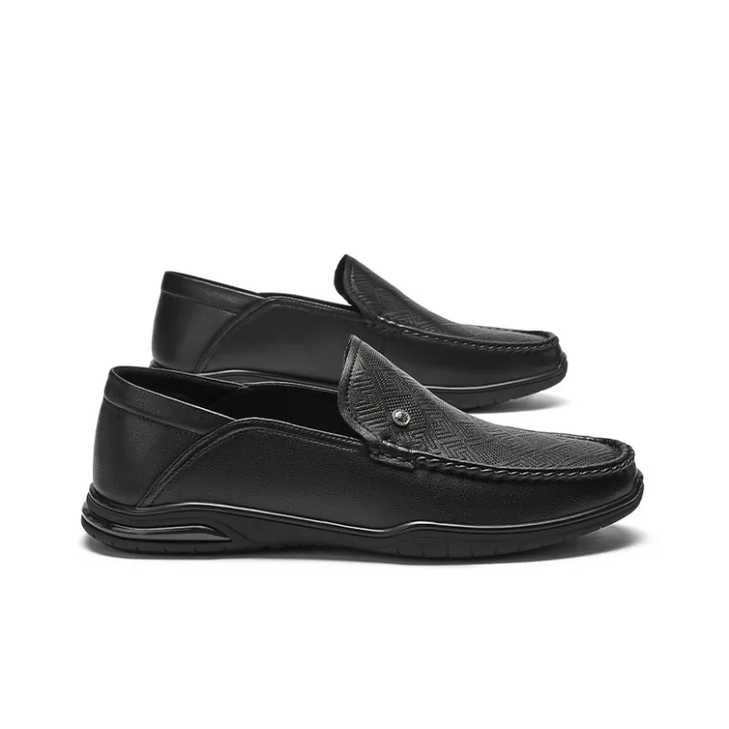 HARSON Dress Shoes Men Low Top Black/White-3