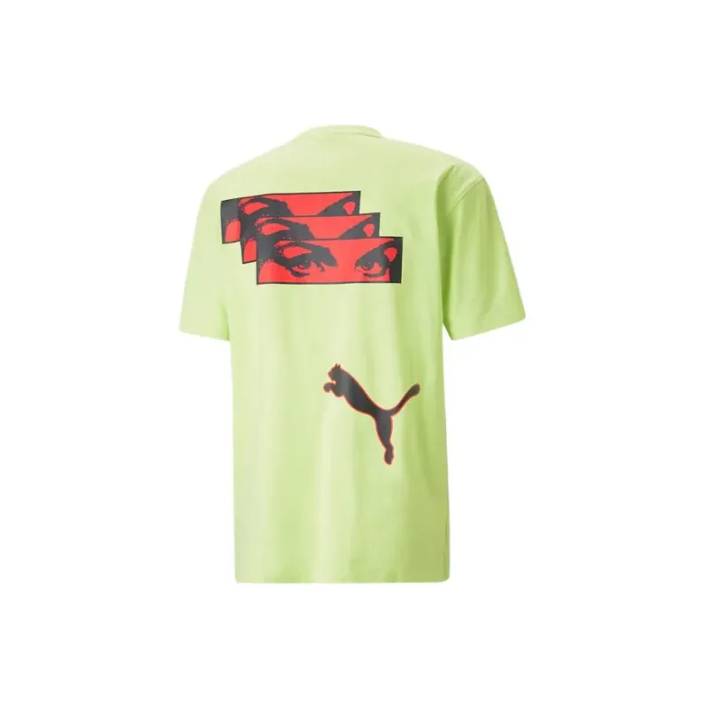 PUMA X P.A.M. Co-branded Version T-Shirts Unisex Neon Green-1