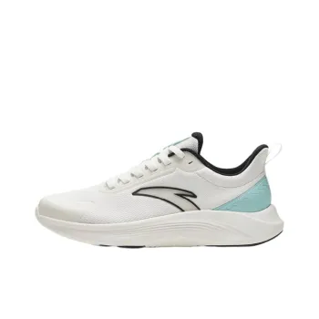 Anta Anti Slip Wear Resistant Low Top Running Shoes Men's White Cyan