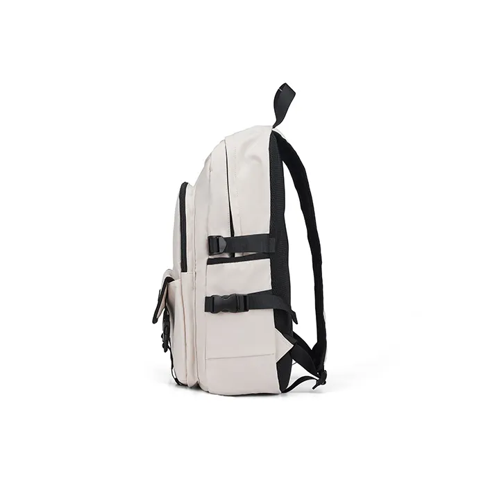 KEYSTREET Fabric Travel Bags Backpack Regular Unisex Ecru/Black/Light Green/Blue-3