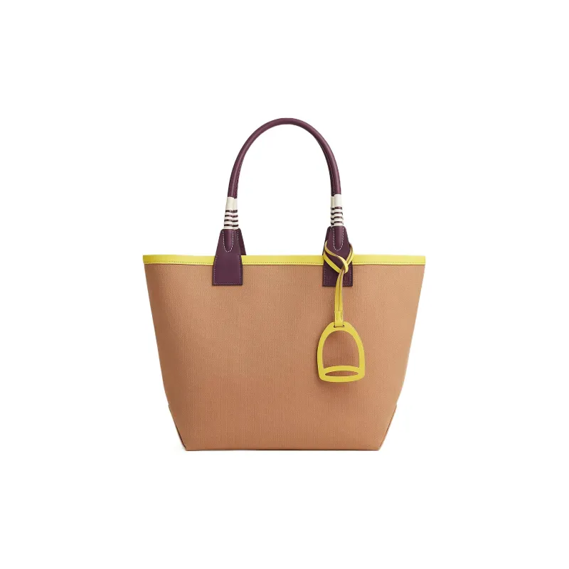 HERMES Steeple Canvas With Swift Calfskin Canvas Bag Handbags Women's Maraschino Tea/Blackcurrant/Lime-0