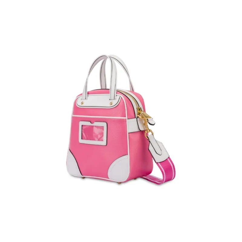 MOSCHINO Cotton Shoulder Bag, Crossbody Bag, Handbag Women's Pink-1