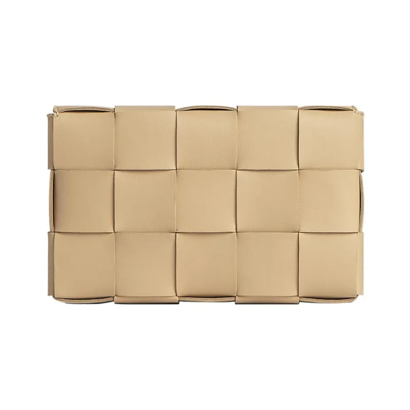 Bottega Veneta Cassette Crossbody Bag Intreccio Porridge-2