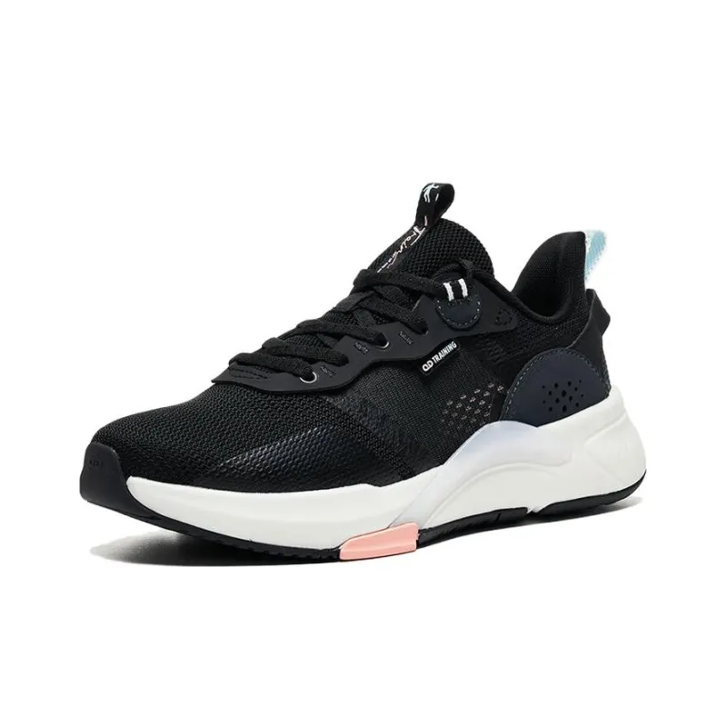QIAODAN Cushioning Anti-Slip And Wear-Resistant Low-Top Running Shoes Women's Black-1