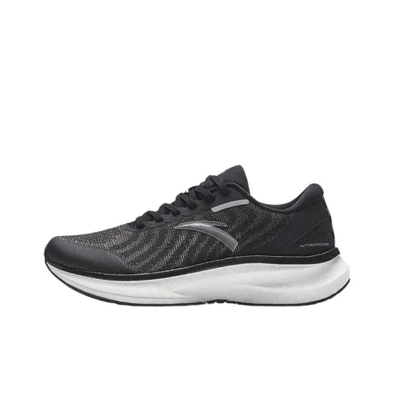 Anta Champion Series Cushioned Slip Resistant Low Top Running Shoes Men's Black Silver-0