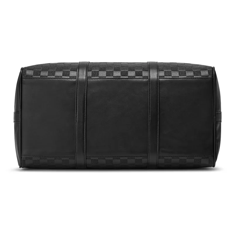 NOMK PU Leather Gym Bag, Laptop Bag, Luggage Bag, Travel Bag, Shoulder Bag, Crossbody Bag, Handbag Tubas Unisex Black-4