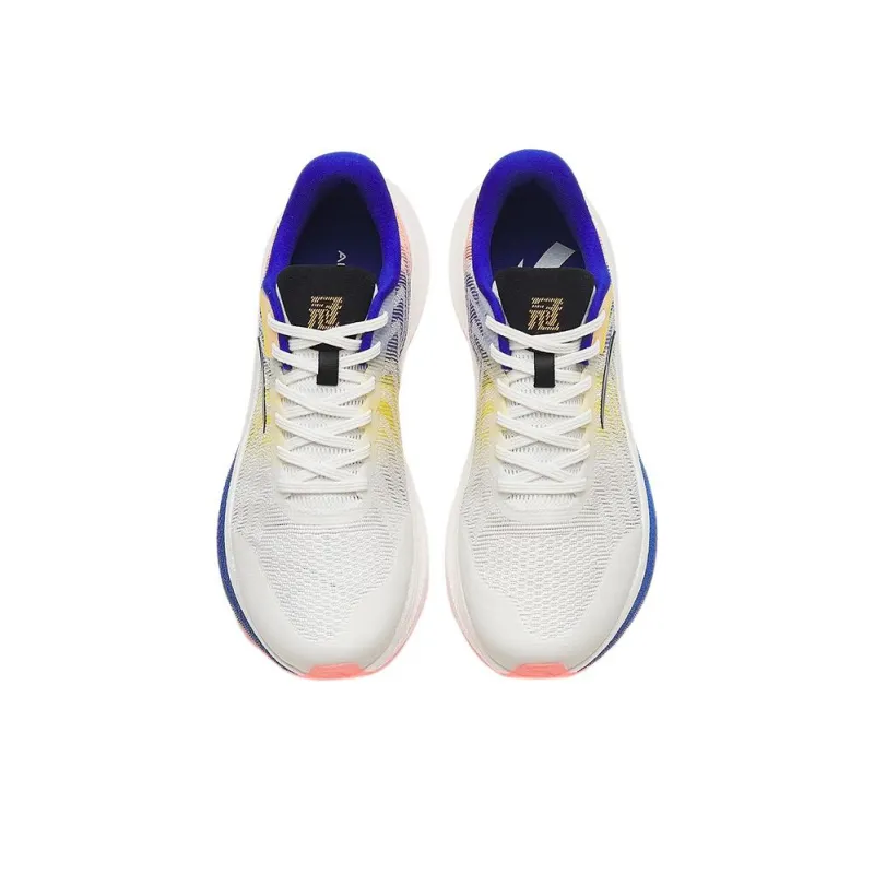 Anta Champion Series Anti Slip Wear Resistant Low Top Running Shoes Men's White Blue-1