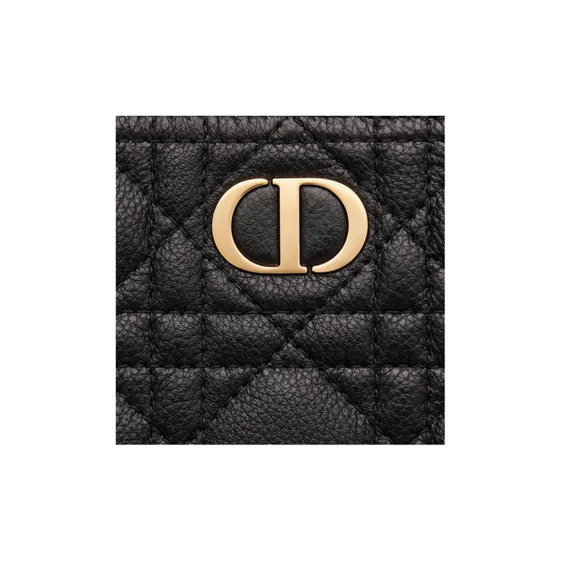 DIOR Soft Cow Leather Clutch Large Size Women's Black-2
