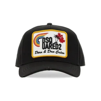 DSQUARED 2 Logo Embroidered Distressed Trucker Cap