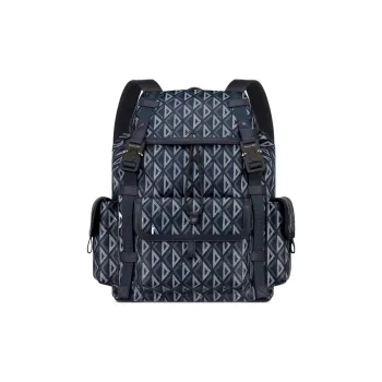 DIOR Canvas Backpack Large Size Men's Marine Blue
