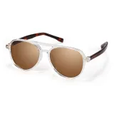 MK273YJ-002 Clear White Bean Flower Foot with Tea Brown Lens