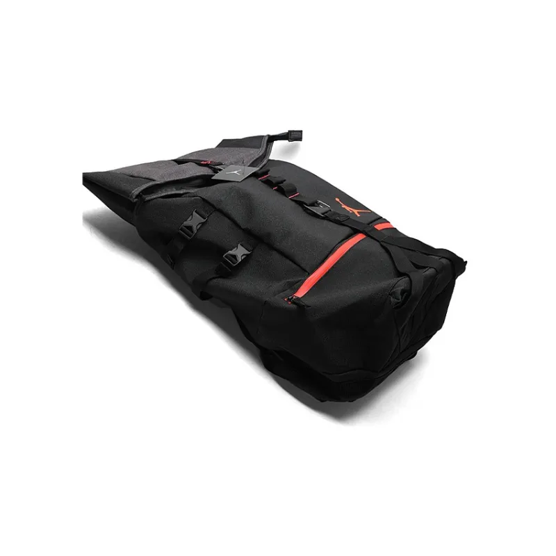 Jordan Polyester Backpack Regular Unisex Black Red-4