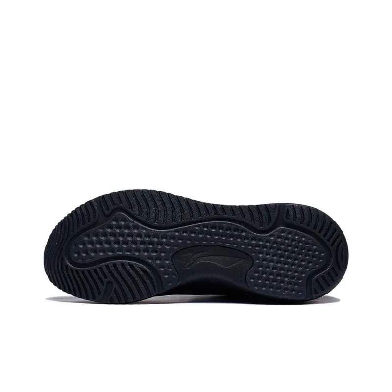 LiNing Cushioned Anti Slip And Wear Resistant Lightweight Low Top Running Shoes Men's Black-4
